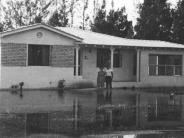 1947 - home and residents of 32 Hammond Drive, Miami Springs, after the Flood of 1947 caused by Hurricane VI 