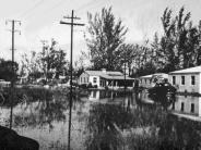 1947 - residential area of Miami Springs after the Flood of 1947 caused by Hurricane VI 