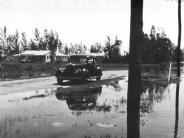 1947 - Miami Springs roadway after the Flood of 1947 was receding