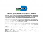 Miami-Dade County has just issued Amendment #2 to Order 23-20, as well as Amendment #2 to Order 21-20