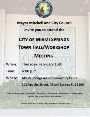 Town Hall/Workshop Meeting