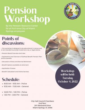 Pension Workshop Flyer - October 4, 2022