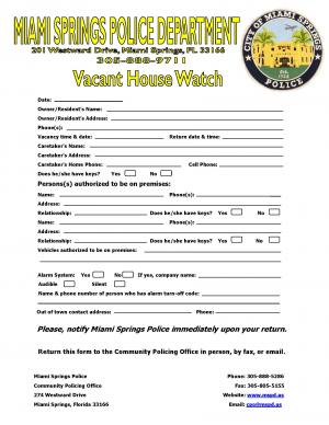 Vacant House Form