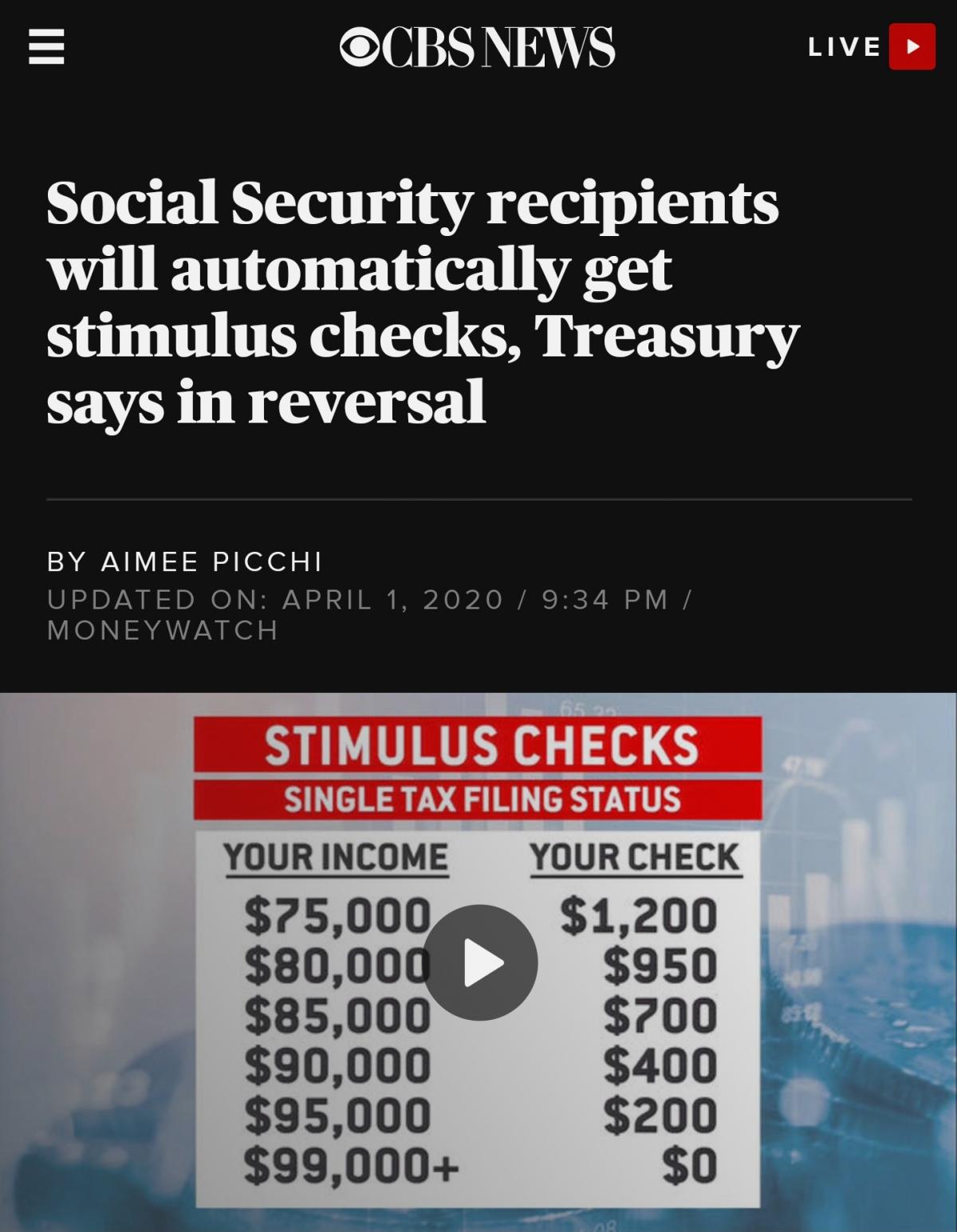 Social Security Recipients Stimulus Checks City of Miami Springs