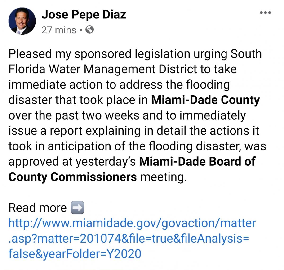 Commissioner Jose Pepe Diaz