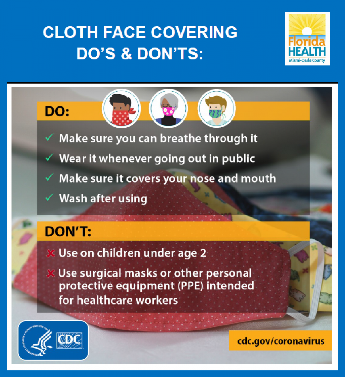 Cloth Face Covering Do's & Don'ts