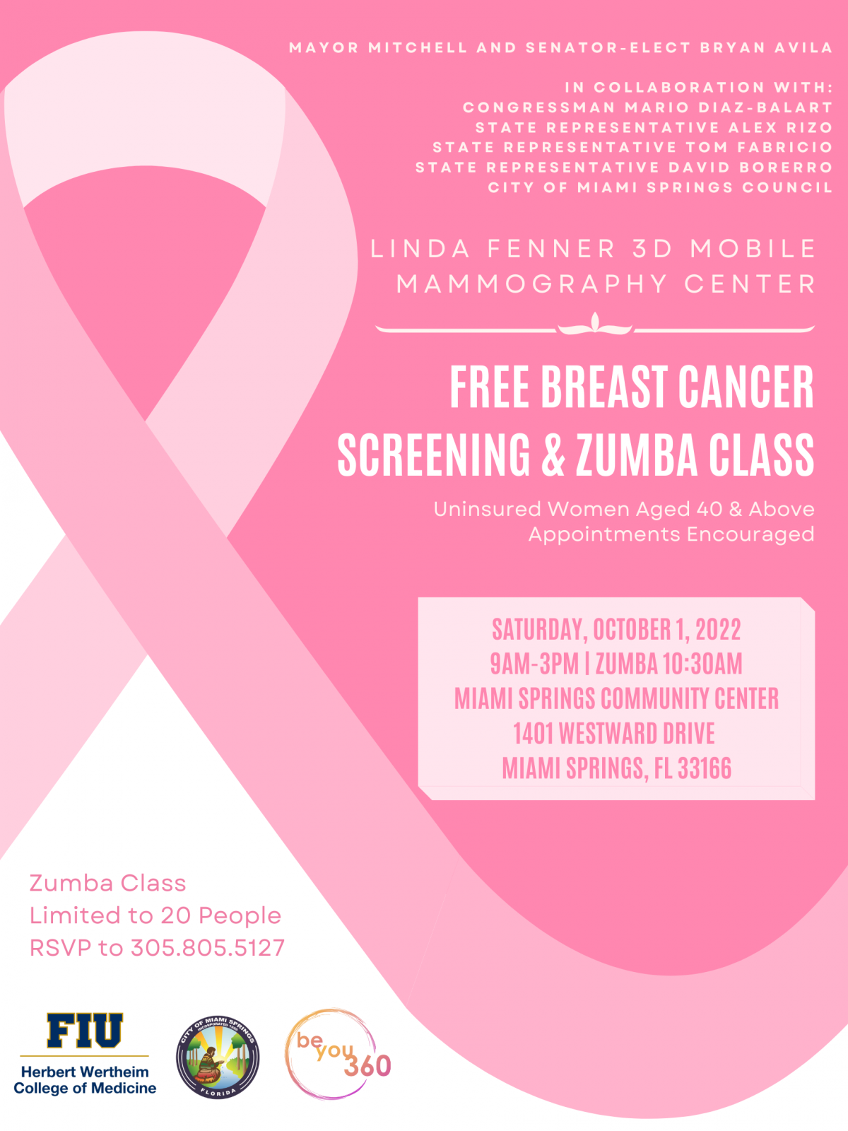 Free Breast Cancer Screening & Zumba Class October 1