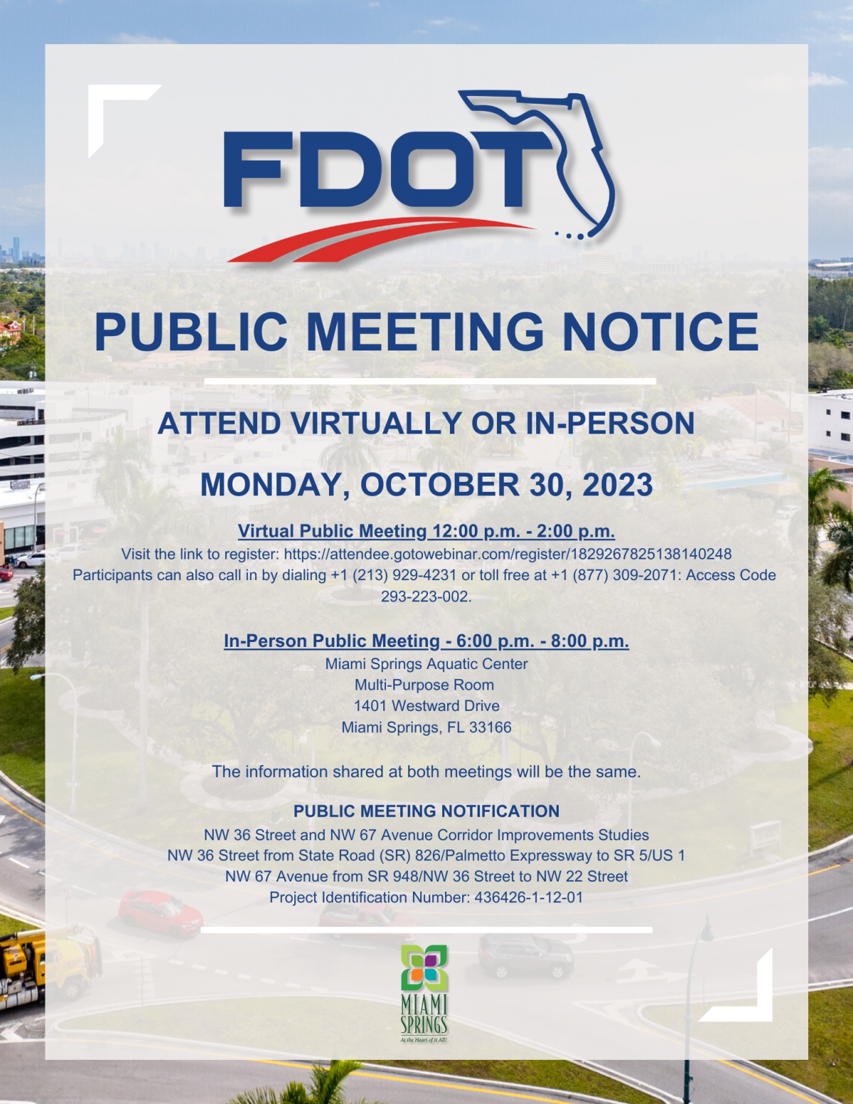 FDOT Public Meeting - October 30th